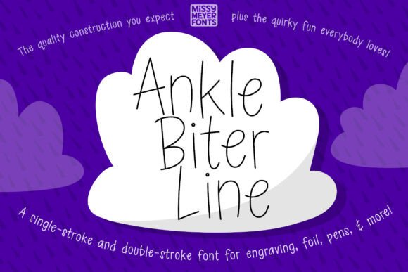 Ankle Biter Line: A Playful Font for Crafting and Design