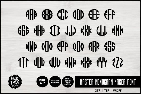 Master Monogram: The Ultimate Circle Monogram Font for Modern Design