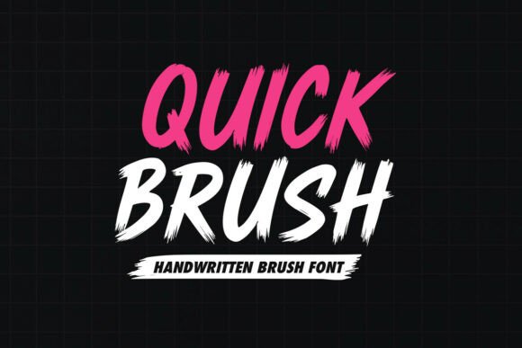 Quick Brush: A Modern Handwritten Font for Dynamic Design